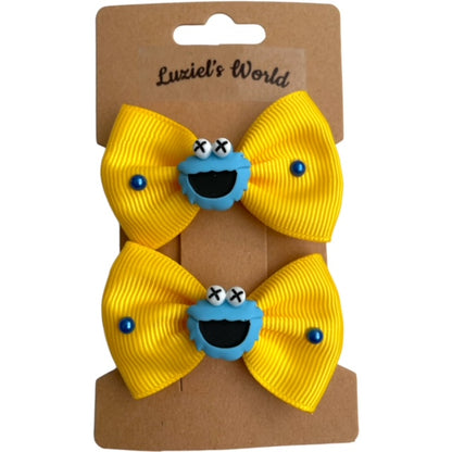 Sesame Street Bows- Cookie Monster