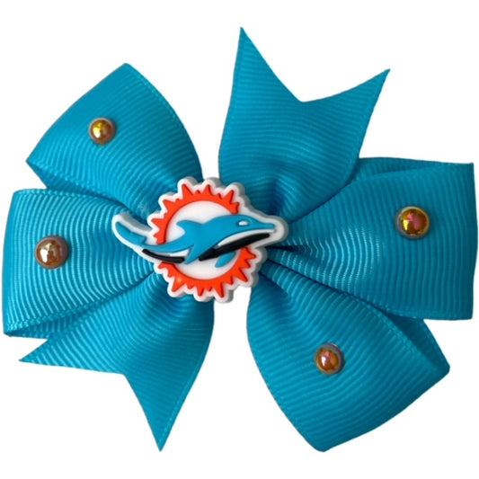 Football Bows Miami Dolphins