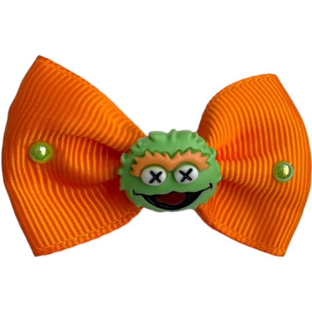 Sesame Street Bows- Oscar the Grouch