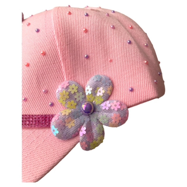 Baseball Cap Pink Butterfly