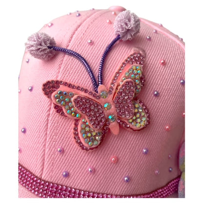 Baseball Cap Pink Butterfly