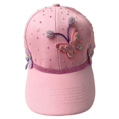 Baseball Cap Pink Butterfly