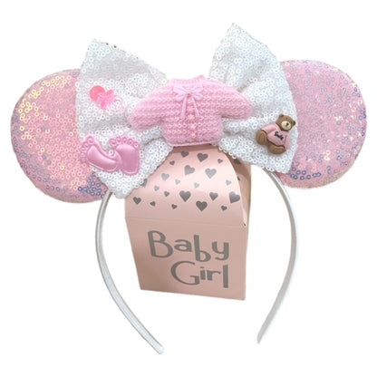 It's a Girl! Mouse Ears Headband