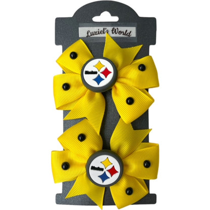 Football Bows Pittsburgh Steelers